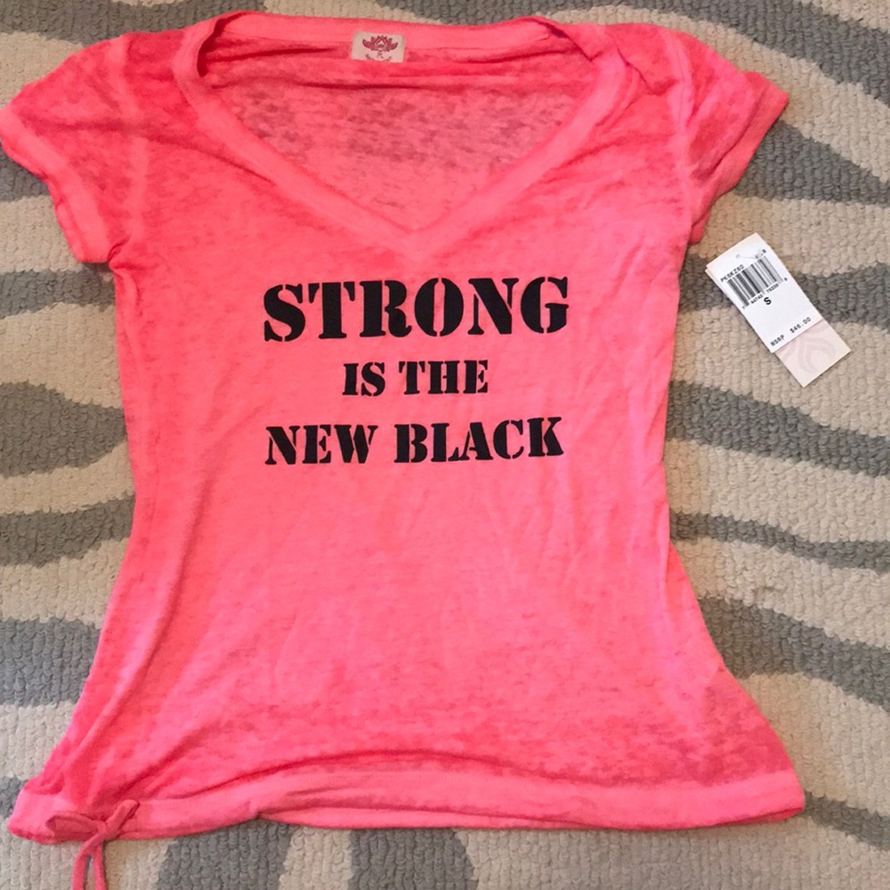 Pink Lotus workout tee